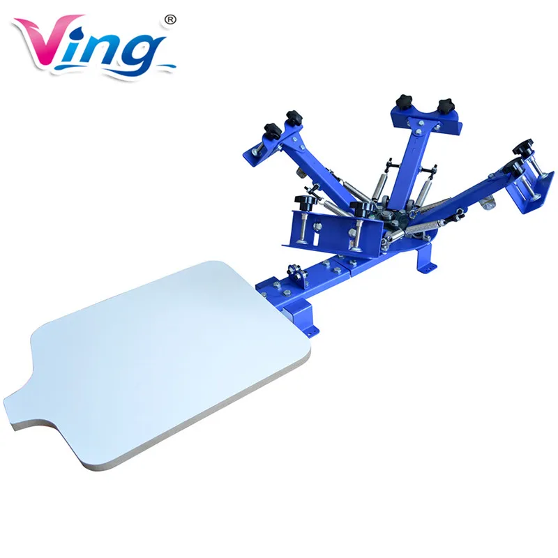 4 Color 1 Station Silk Screen Printing Press Equipment DIY Rotary Print Machine