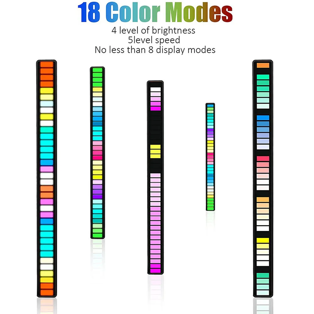 Rgb Oplaadbare Sound Control Music Rhythm Lamp Led Sfeer Licht Computer Auto Pickup Ritme Licht