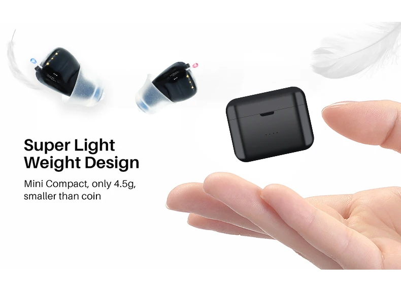 Rechargeable Hearing Aids Digital 4 Channels Portable Sound Amplifier 5 Colors Invisible SR41 Adjustable Audifonos