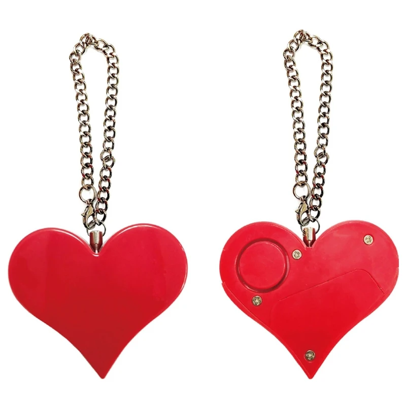 130DB Persoonlijke Alarm Aanval Alarm Hart Vorm Personal Security Alarm Sleutelhanger Emergency Self D Efense Sirene