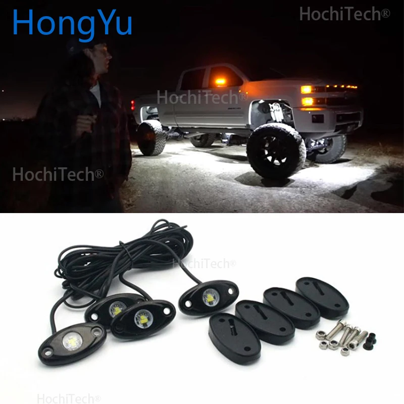 LED Rock Lights Waterproof  For Ford  F-150 F-250 F-350 LED Car Chassis Light LED Rock Light Multicolor Neon LED Light Kit