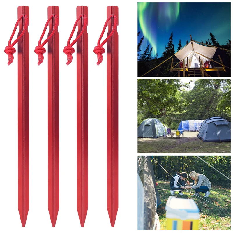 10 Pcs Hoge Kwaliteit Haringen 23Cm Aluminium Praktische Verlengen Ultralight Tent Nagels Outdoor Camping Reizen Tent Accessoires