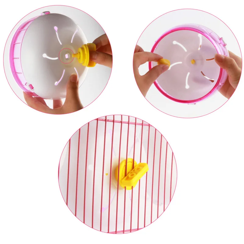 3 Size Hamster Running Disc Toy Silent Rotatory Jogging Wheel Pet Sports Wheel Toys 2 Colors New