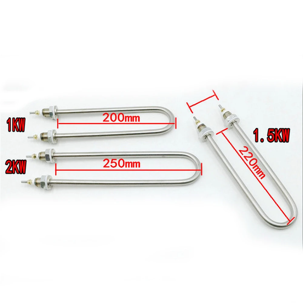 M16 Electric Heat Pipe Tube Heating Element U-Shaped Heating Tube 220V 1KW/1.5KW/2KW