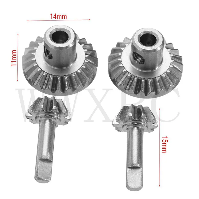 1/2/4 Pairs RC Car Steel Spare Part Upgrade Steel Front & Rear Axle Gear Shaft Driving Gear Set for WPL B1 B14 B16 B24 C14 C24