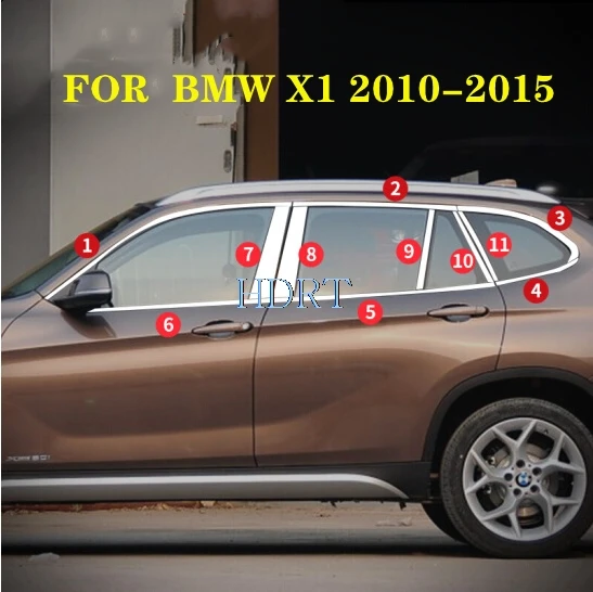 

Stainless Steel Sliver Window Frame Trims window garnish pillar trim For BMW X1 2010-2015