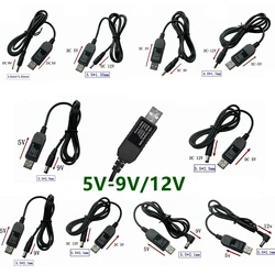 USB power 5.5X2.1mm 2.5mm 3.5*1.35mm 4.0x1.7mm boost line DC 5V to DC 9V 12V Step UP Module USB Converter Adapter Power Cable 1m