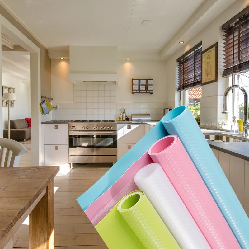 Reusable Shelf Liner Contact Paper Cabinet Mat Drawer Mat Moisture-Proof Waterproof Dust Proof Non-Slip Tableware Pad