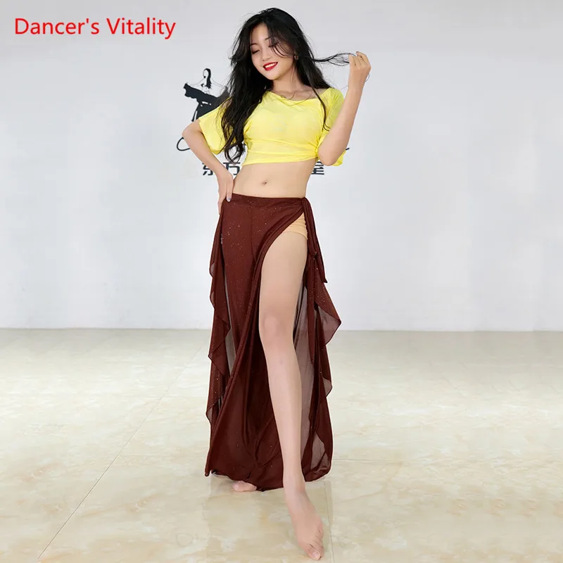 Belly Dance Costume Female Adult Sexy Tulle Top Performance Clothes Suit New Profession Practice Pants Clothing Summer