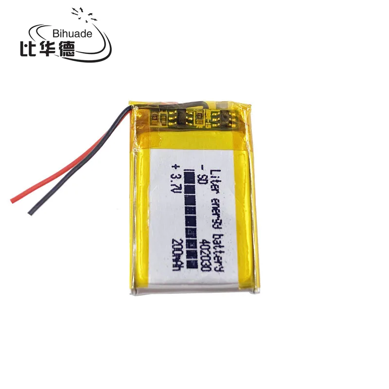 

3.7V lithium battery 200mah 402030 042030 MP3 MP4 MP5 GPS bluetooth polymer rechargeable battery