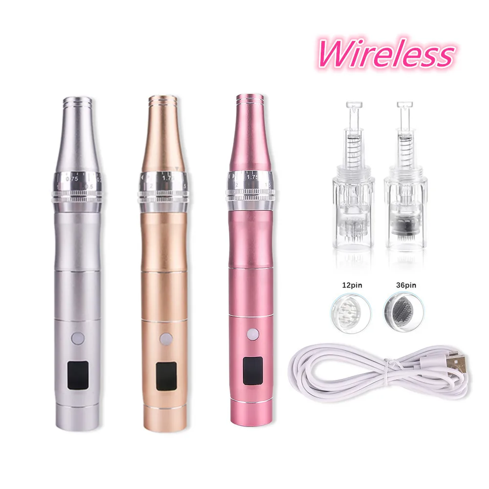 Wireless Ultima Dr Pen Professional Derma Pen with 2pcs Cartridges Microneedling Skin Care Device Home Use Beauty Machine