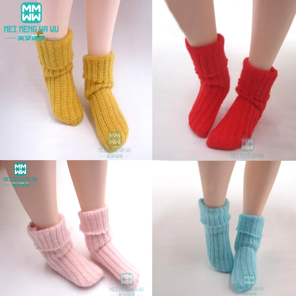 Toys doll accessories Fashion Fashion ribbed cuffed socks for Blyth Azone OB22 OB24 Doll