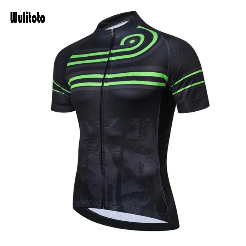 WULITOTO Mountain Bike Short Sleeve Cycling Jersey Breathable Bicycle Top Shirt For Men