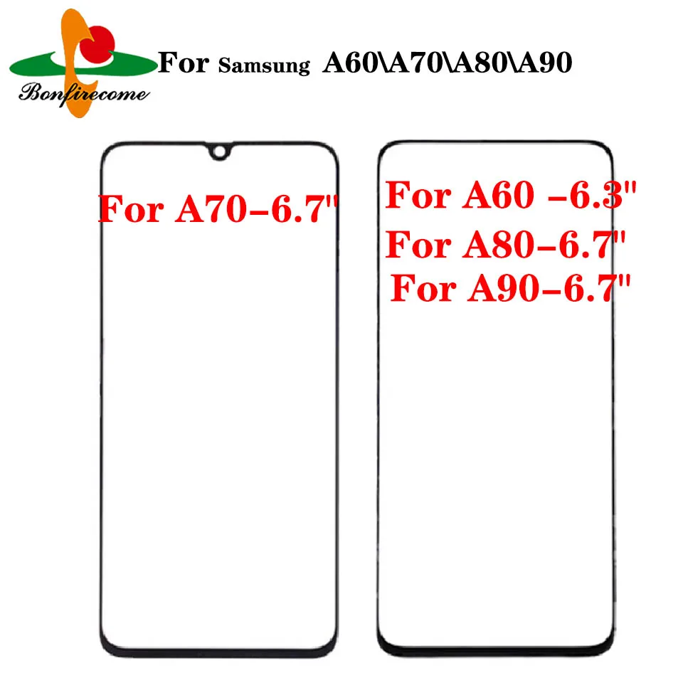 For Samsung Galaxy A60 A70 A80 A90 Front Touch screen Panel LCD Out Glass Cover Lens Replacement