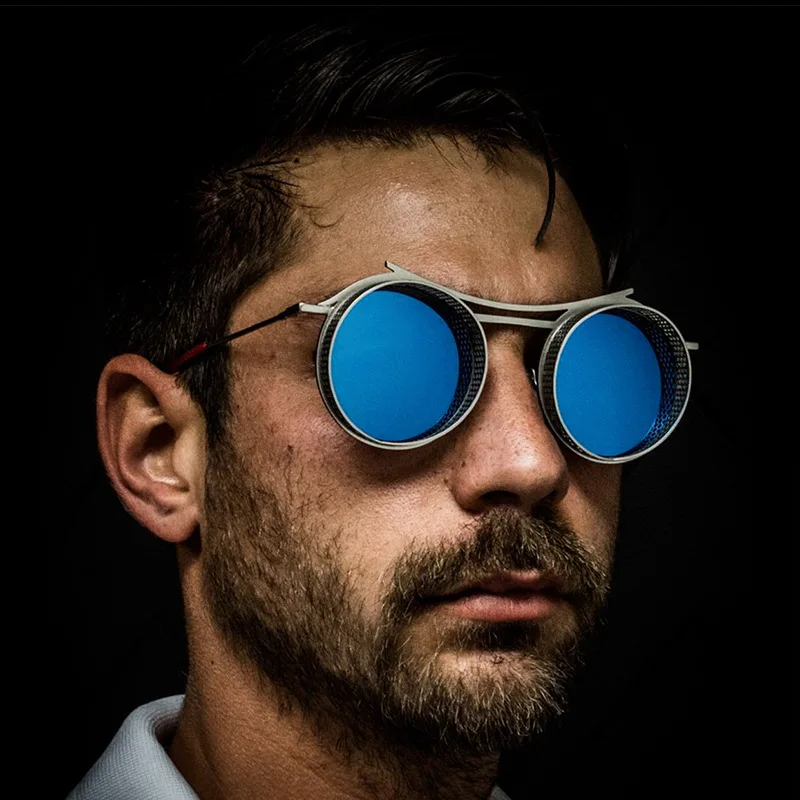 Steampunk Sonnenbrille Männer Mode Runde Punk Gläser Frauen Vintage Luxus Retro Vasos Decorativos Gafas De Sol Zonnebril Heren – Detail 3