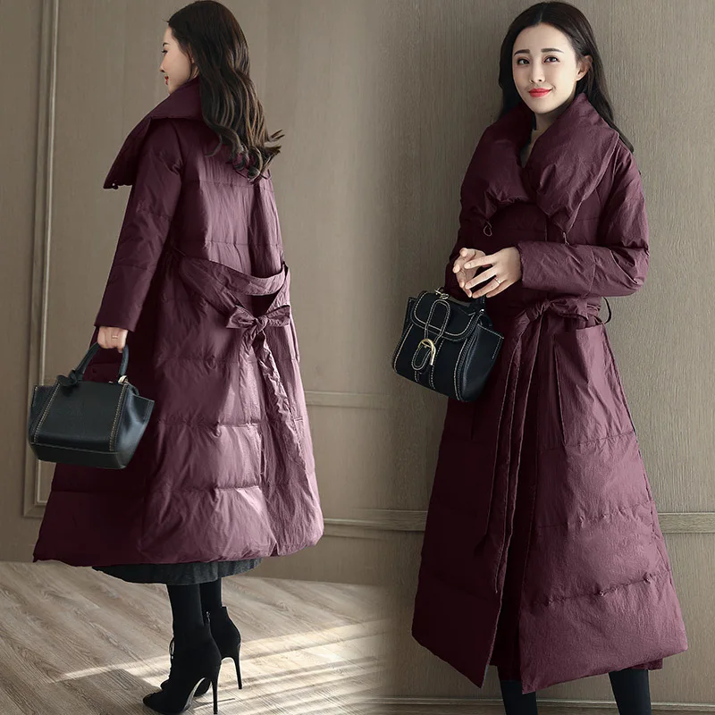 Women's Winter Jacket Fashion Elegant Parka Long Coat Women Korean Ladies Coats and Jackets Parkas Mujer 2020 KJ637