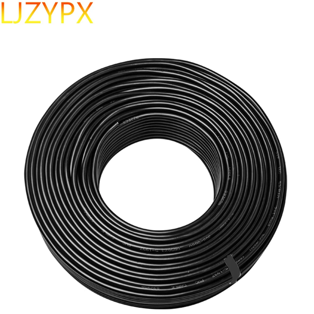 18Awg Black Jacketed LED Extension Wire Cable Wire Cord 2Pin Line 3A Rated Current PVC insulated wire for waterproof connector