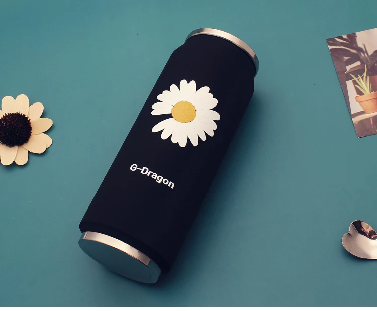 Daisy Thermos in acciaio inossidabile giappone succo di caramelle lattine per bevande Thermos portatile Unisex studenti personalità Trendy tazza di