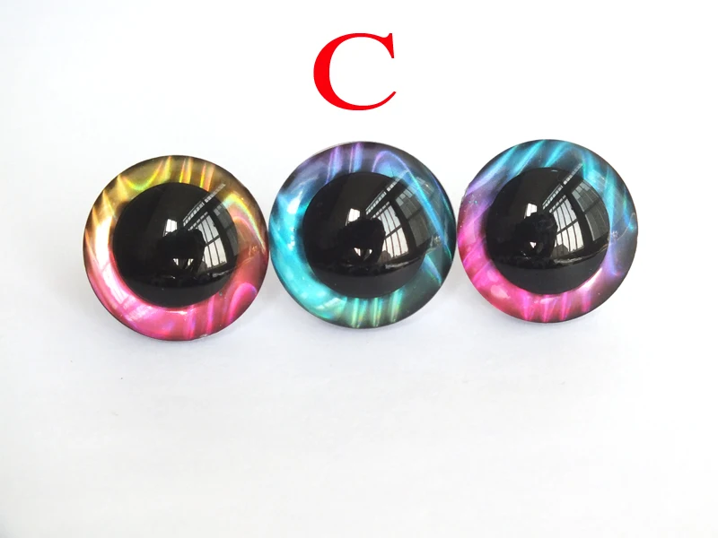 20pcs 14/16/18/20/25/30/35/40mm New Lovely  3D doll eyes toy safety eyes  + fabric + washer for diy plush doll