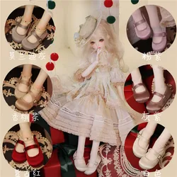 In Stock BJD /SD Shoes 1/6 1/4 Multi-color Soft Silk Surface Round-toe Flat Shoes Girls BJD Doll Accessories