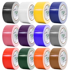 10M Length Color Cloth Base Tape DlY decoration Cloth Duct Carpet Floor Waterproof Tapes High viscosity Adhesive Tape Multicolor