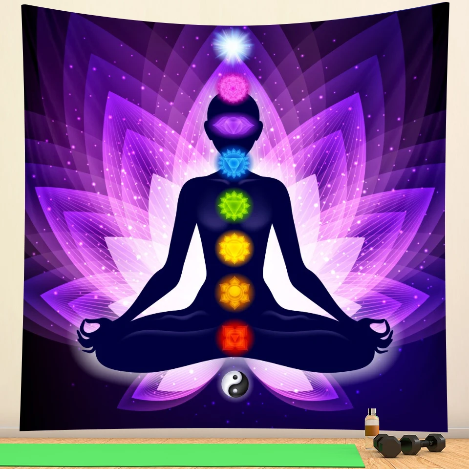 Indian Buddha meditation chakra tapestry wall decoration Mandala tapestry witchcraft Bohemian Hippie home decoration yoga mat