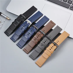 Smart Watch Quick Release Leather Strap 18mm 20mm 22mm 24mm Men's Business Replacement Bracelet