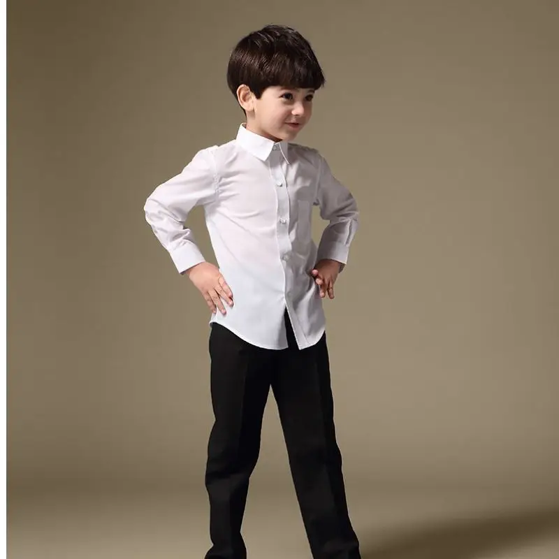 Boy Classic White Shirt/Children\'s Long Sleeves Shirt /Performance White Shirt 3328