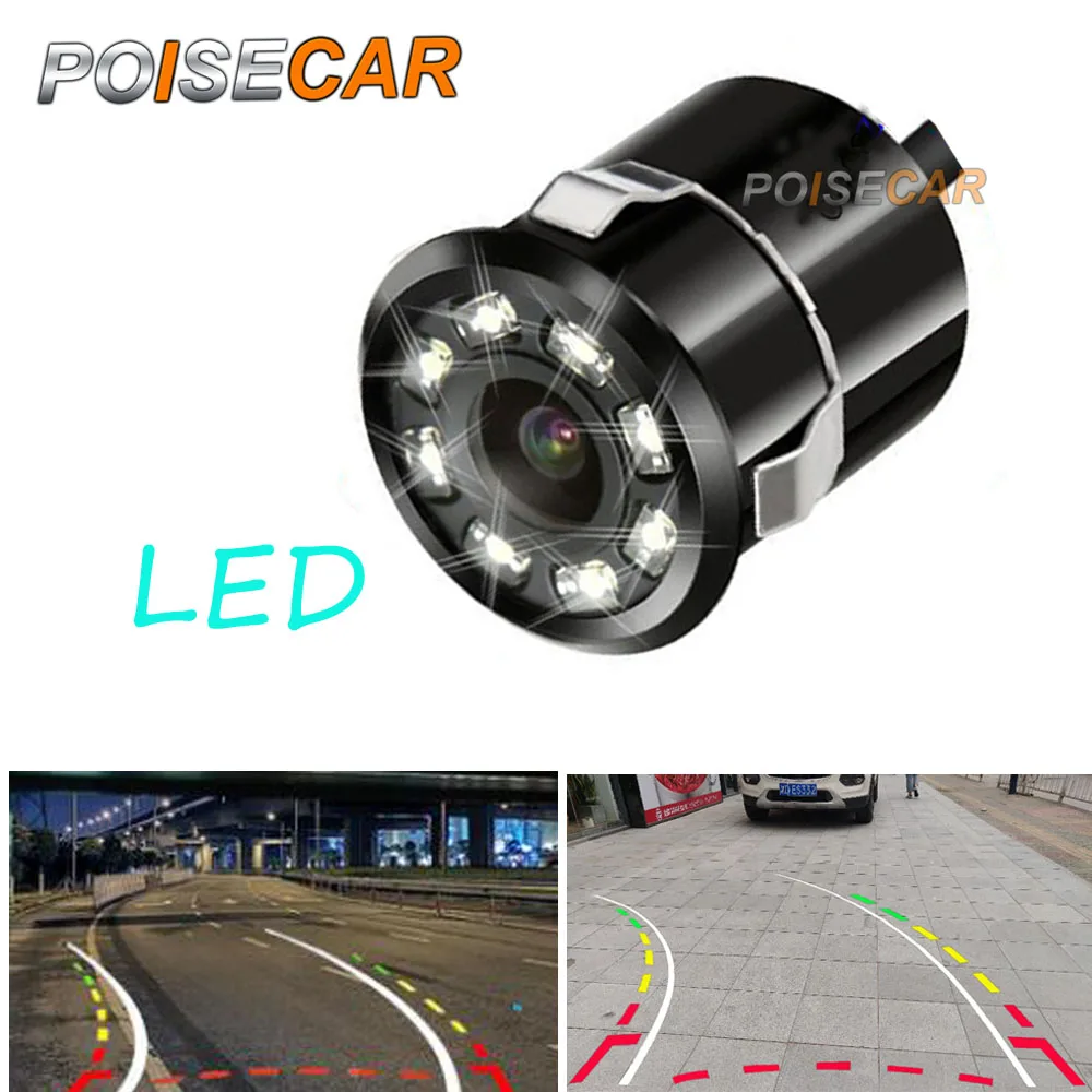

Parking Assistance Night Vision Intelligent Moving Dynamic Trajectory Tracks Rear Back Camera Waterproof HD Auto With LED