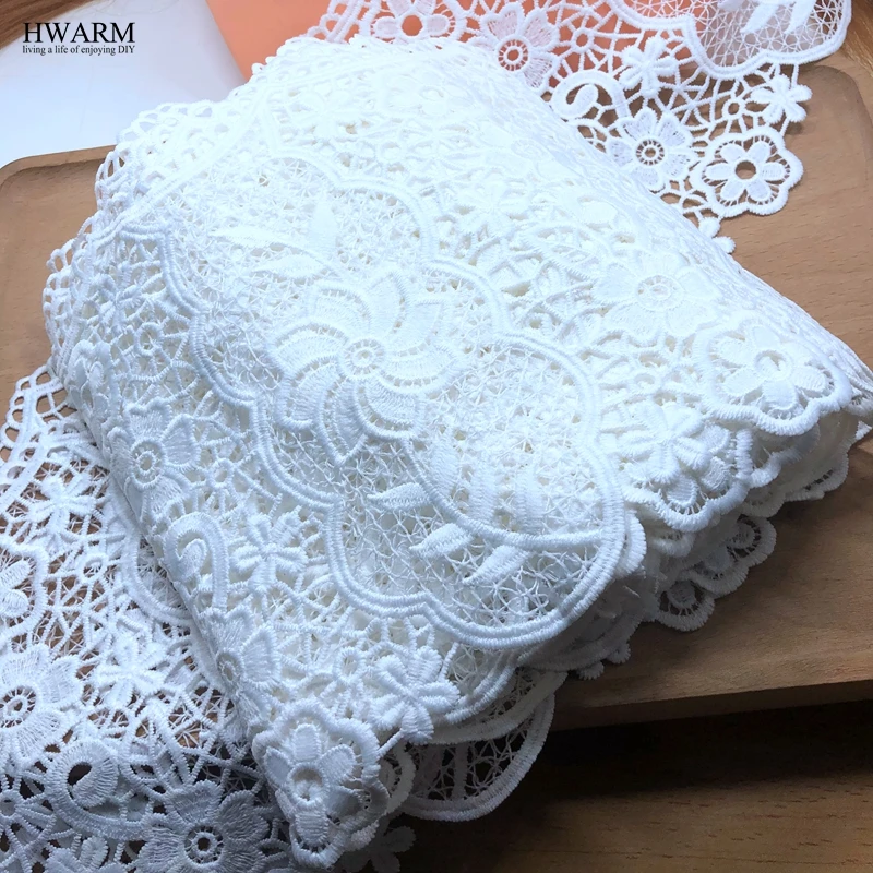 5yards 18.5cm african lace fabric ribbon trim accessories DIY fashionable wedding decoration for home costura sewing laces