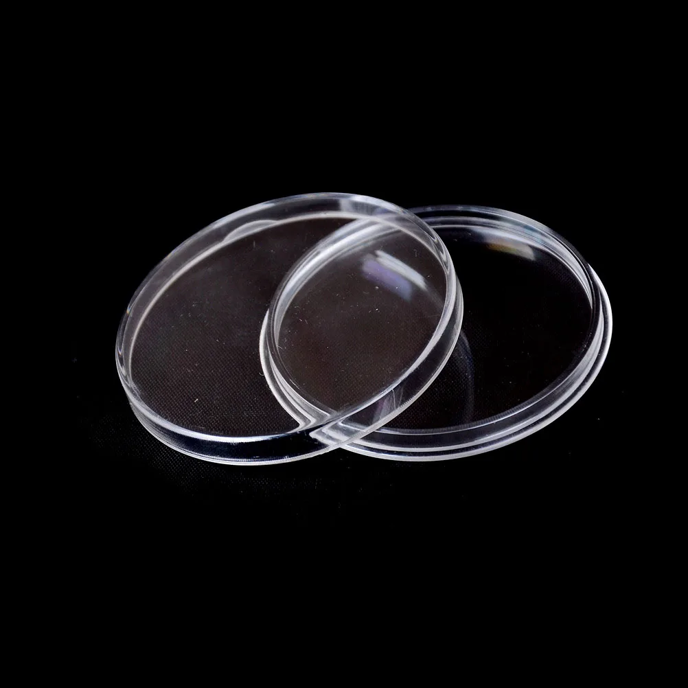 10 pz/set 50mm Dia portamonete commemorativo custodie in plastica collezione regali rotondi contenitori per monete trasparenti