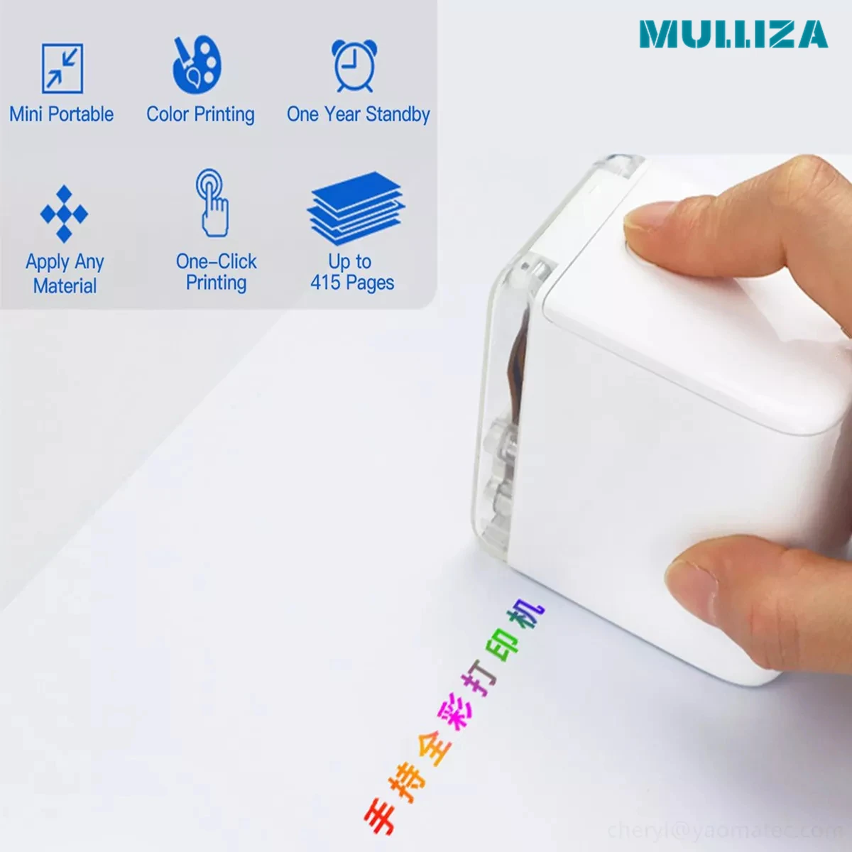 Mini Handheld Bluetooth Mobile Color Impressoras Wifi Portátil Cartucho de Tinta Handheld Impressora de Código de Imagem do Logotipo do Tatuagem