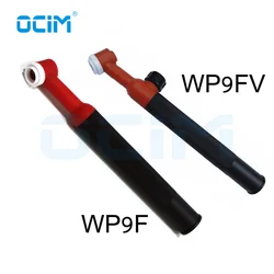 Cabeça de maçarico vermelho wp9f wp9fv sr9f/9fv tig, cabo de soldagem preto