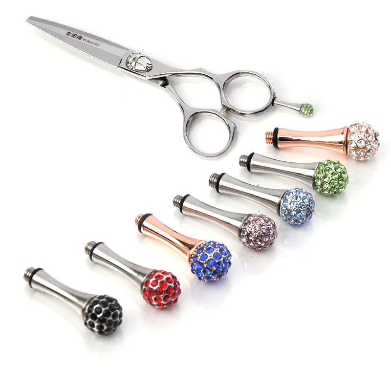 

Rhinestone Removable Finger Rest 10pcs/Lot Barber Scissors Use Tang Tail Nail Clavo De Cola Hairstyling Tools Parts 3/2.5*0.5mm