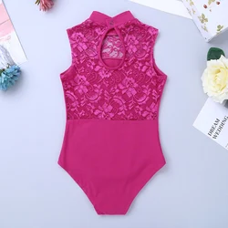 YOOJIA Kids Teen Ballet Gymnastics Leotard for Girls Ballet Leotard Bailerina Bodysuit Dancewear Lace Back Dance Costumes