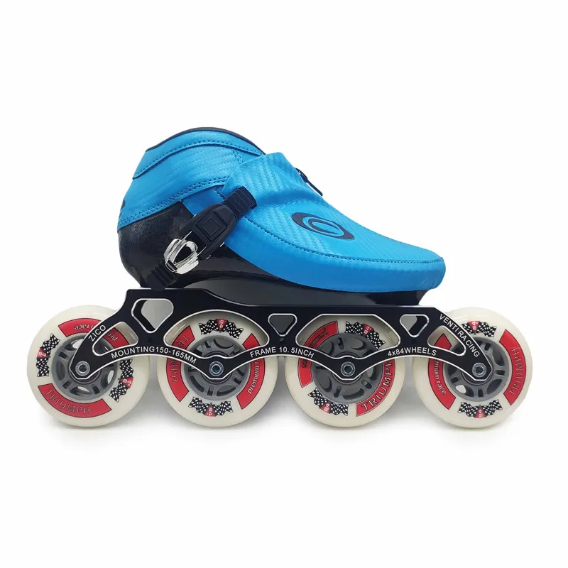 Kids 4X84mm Low Gravity CITYRUN Inline Speed Skates Shoes for 84mm 84A Street Outdoor Road Speed Race Carbon Fiber Roller Patins