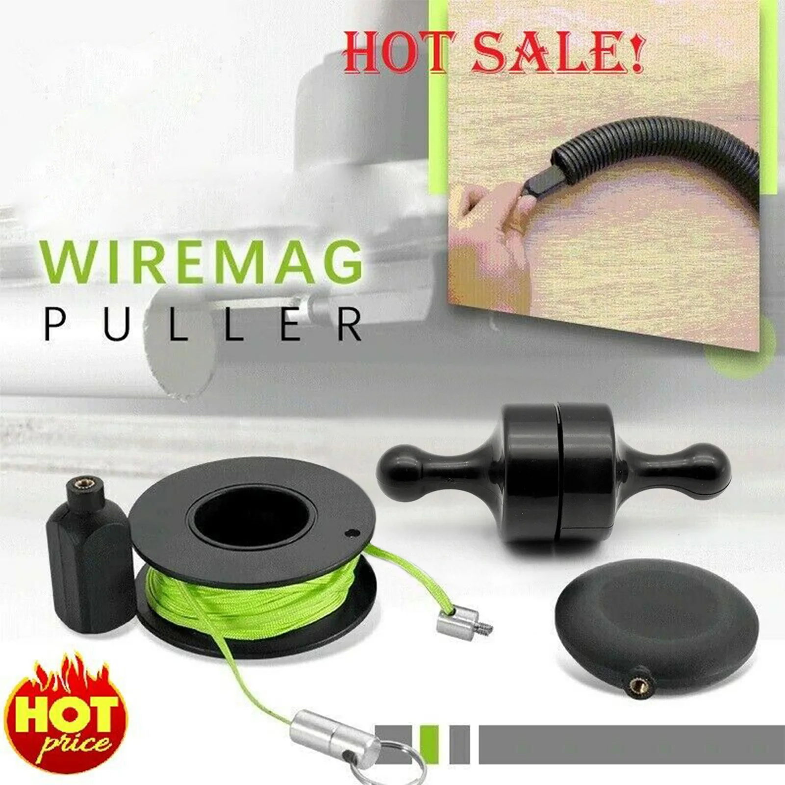 Wiremag Puller Snap Wire Guider Guider Cable Push Puller Tools Wheel Pushing High Quality Magnetic Threader