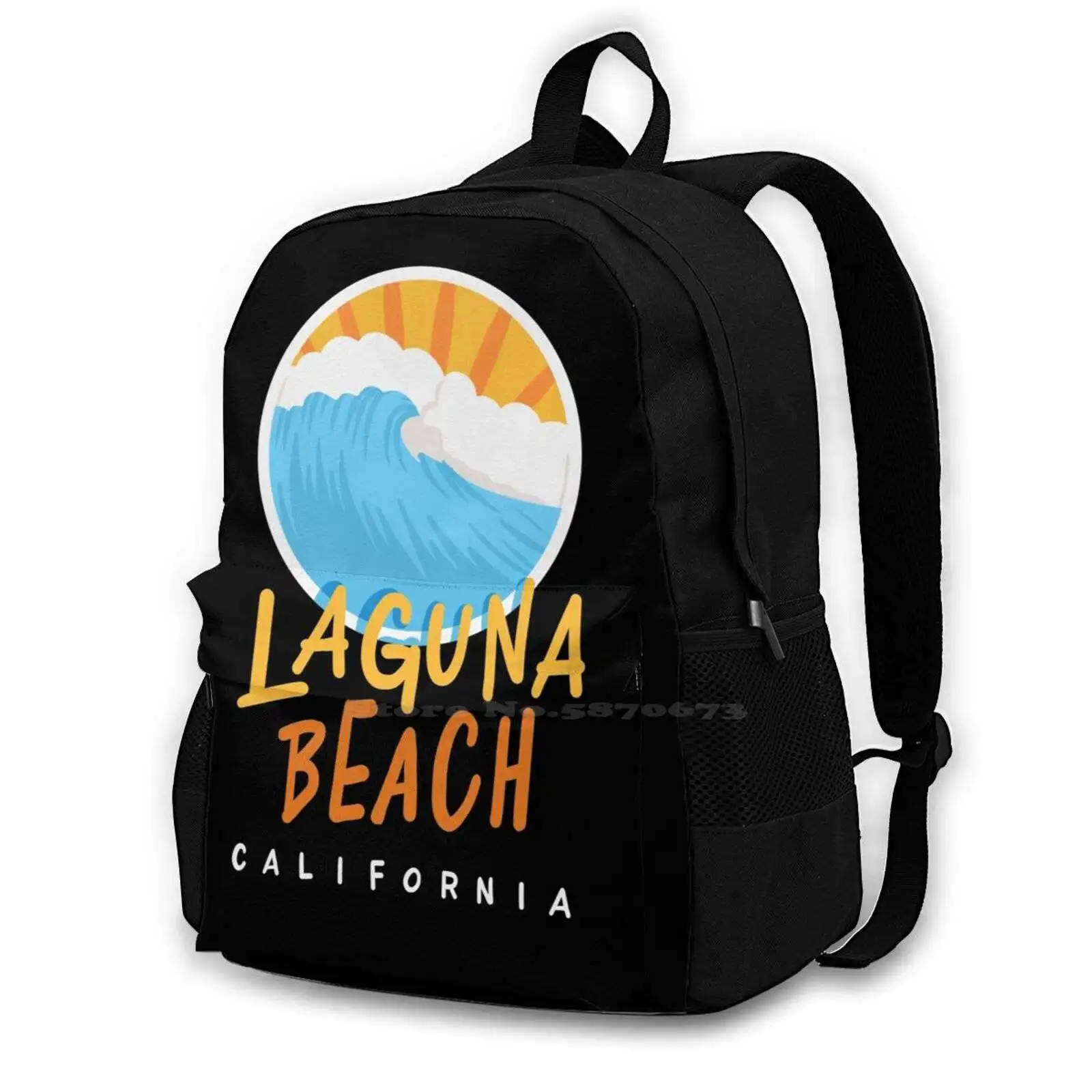 

California Women Men Teens Laptop Travel School Bags Surfing Vacation Souvenir California Beach Sun