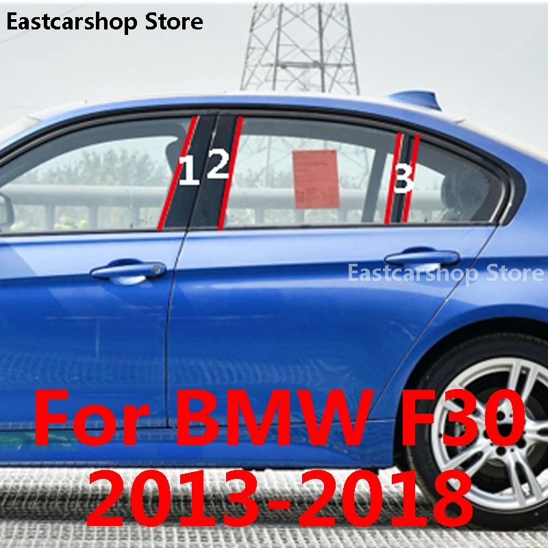 

For BMW 3 Series F30 Car Door Central Window Middle Column Trim Decoration Strip PC B C Pillar Accessories 2018 2017 2013-2016