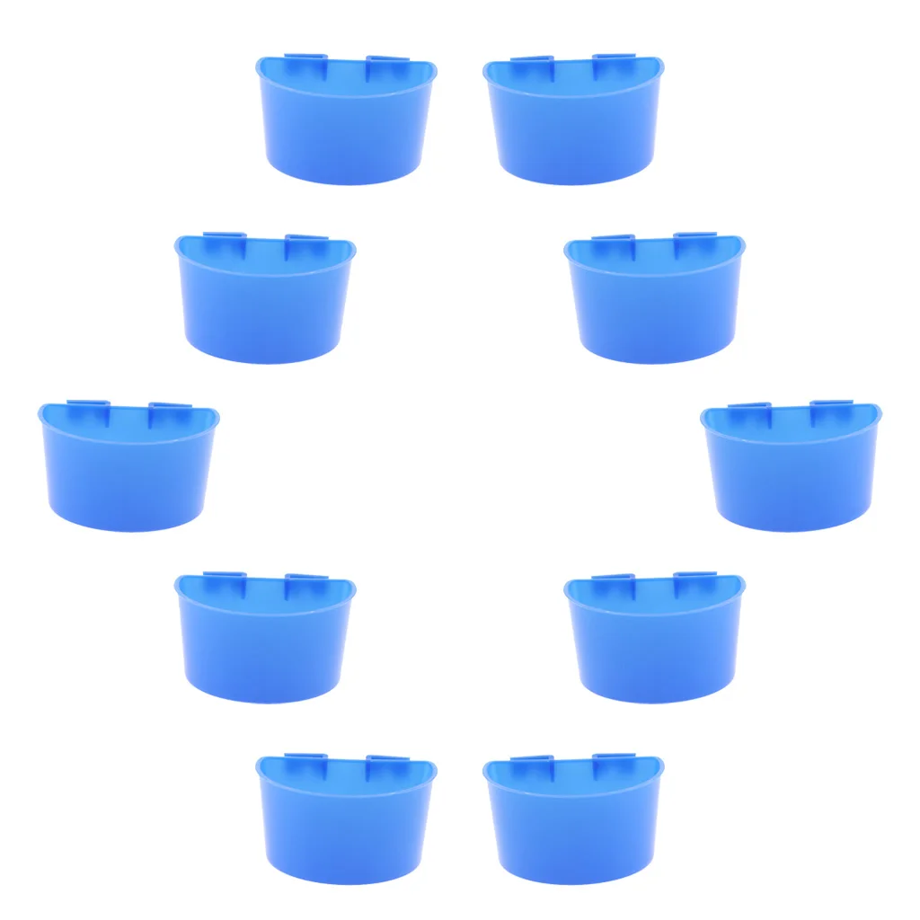 10 Pcs Water Bowl Bird Feeder Cup Pigeon Feeding Trays for Poultry Quail  Chicken Pigeon Parrot Food Bowl PlasticS/L