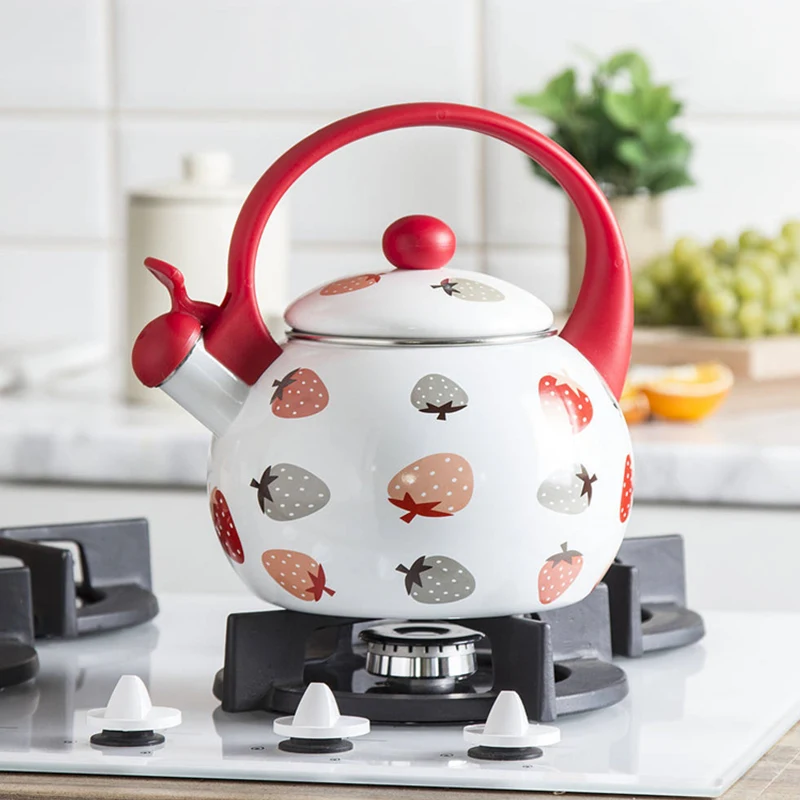 GY Enamel Kettle Teapot Sound Self-Ringing Reminder Induction Cooker Electric Ceramic Stove Home Gift Nordic Enamel Kettle