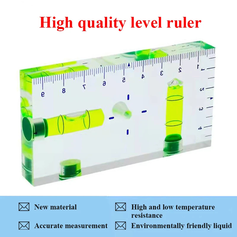 High Magnetic Ruler Precision Spirit Level Two Direction Magnetic Level Transparent Magnetic Level Bubble Horizontal Leveler