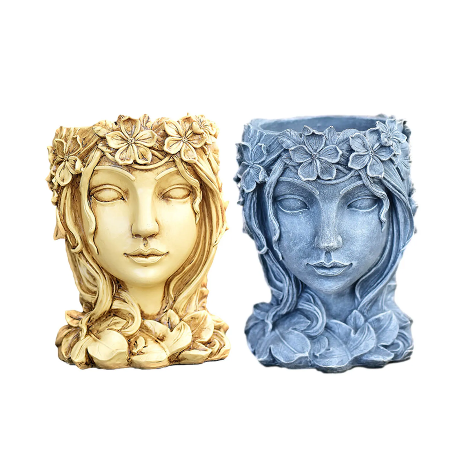 Nordic Women Resin Head Pot Vasi Per Piante Da Esterno Decorativos Grandes Garden Accessories Plant Flower Pot Bloempot