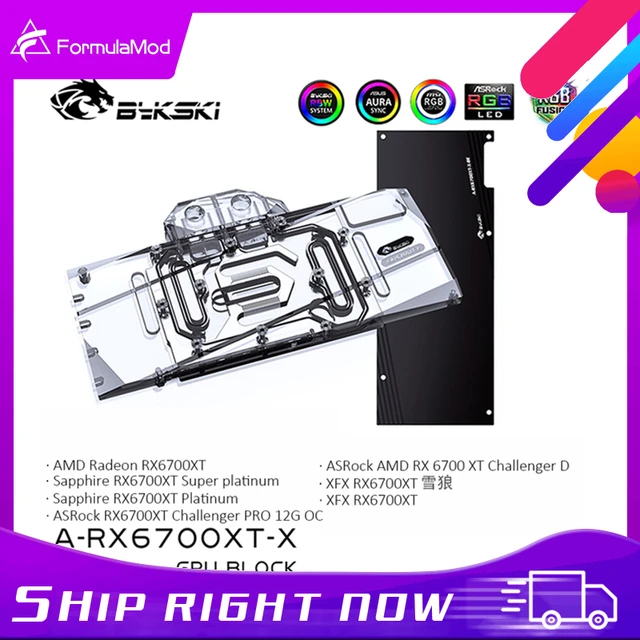 Bykski RX 6700 GPU Water Block for AMD RX 6700XT Sapphire XFX ASRock A- RX6700XT-X , Full Cover Graphic Card Water Cooler - AliExpress