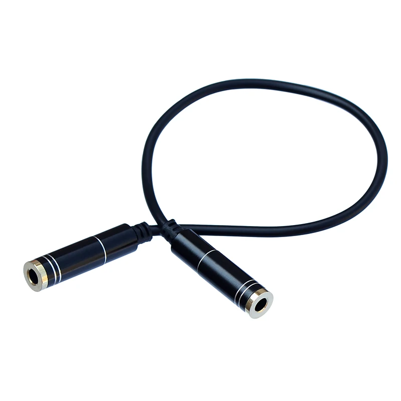 4Pole 3.5mm Jack Female to Female Extension Stereo Audio Cable Adaptor 20cm