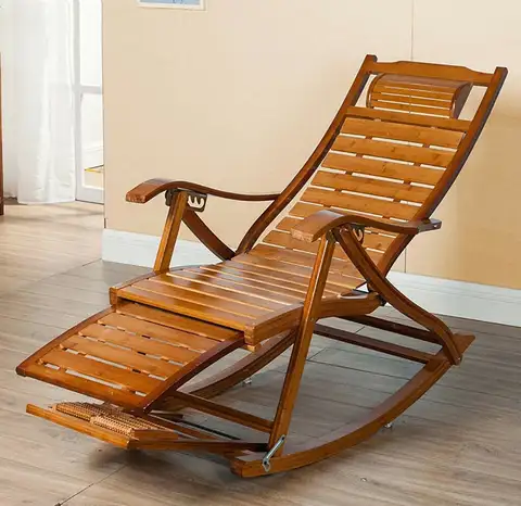 Heavy Duty Bamboo Recliner Chair BINGOPAW