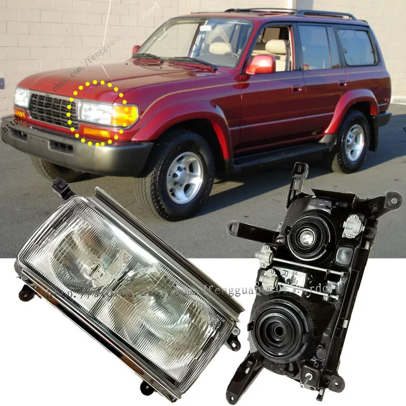 For Toyota Land cruiser LC80 FJ80 FZJ80 1990-1997 2pcs High quality Headlights covers No bulb