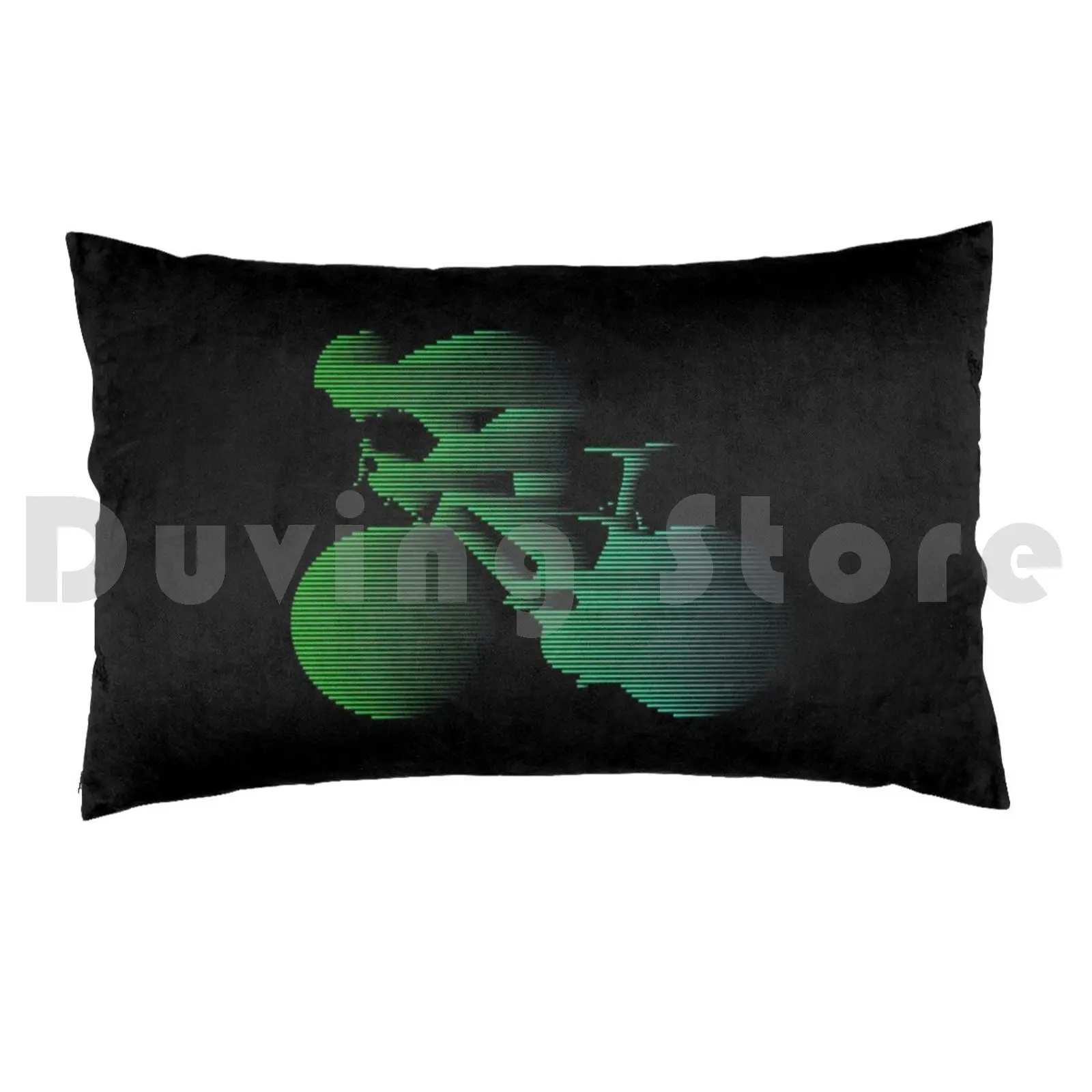 Road Cyclist Sprinting Green Jersey Pillow Case DIY 50*70 Rabedesigns Raven Rabe Cycling Sport Cyclist Cycling