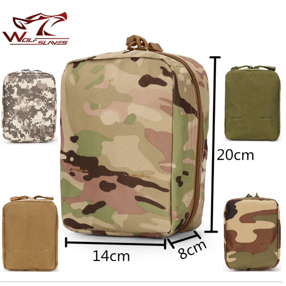 Tactical Molle Pouch Hunting First Aid Medical Bag Camping Multicam Belt Outdoor EDC Bags Wallet Multi Colors