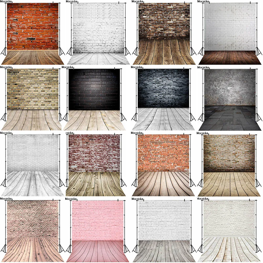 Brick Wall Photography Backdrop Newborn Baby Adult Portrait Studio Props Decoration Banner Vintage Wedding Photo Background